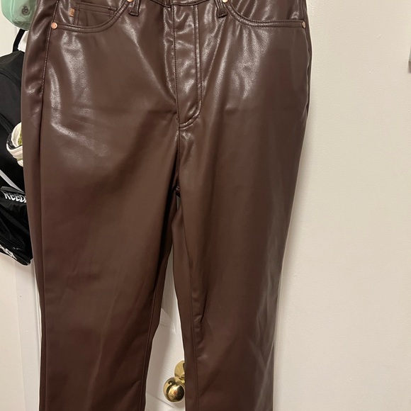 Judy Blue Brown Faux Leather Pants - Picture 2 of 2